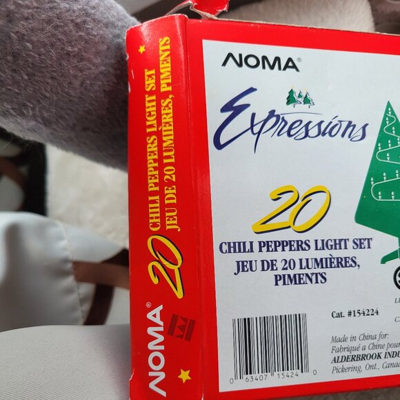 Noma Expressions 20 Chili Peppers Indoor Light Set GUC in Box GREEN TESTED BIN H - Picture 5 of 5